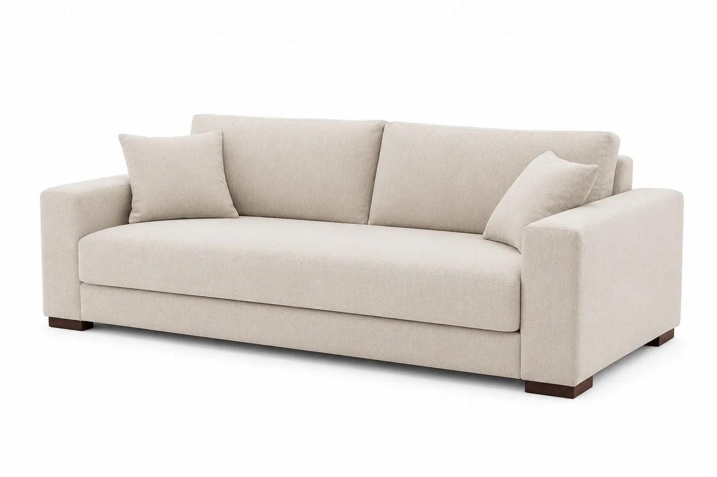 Sofá de 3 plazas de poliéster beige