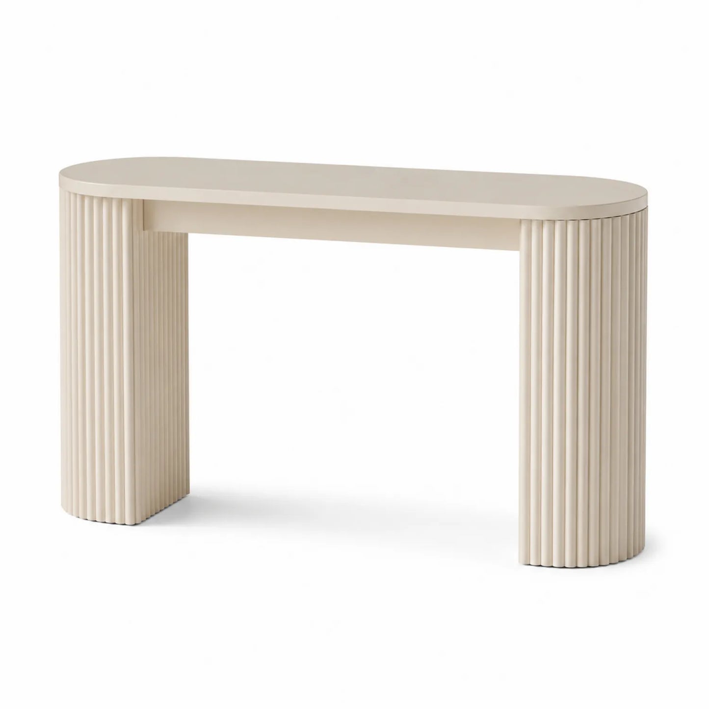Mesa consola de MDF con acabado lacado Beige