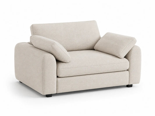 Sofá de 2 plazas de poliéster Beige