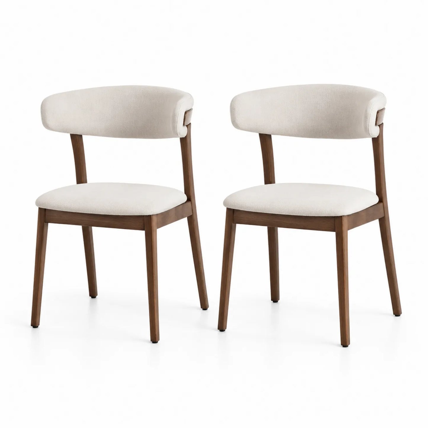 Conjunto de 2 sillas de comedor con patas de madera