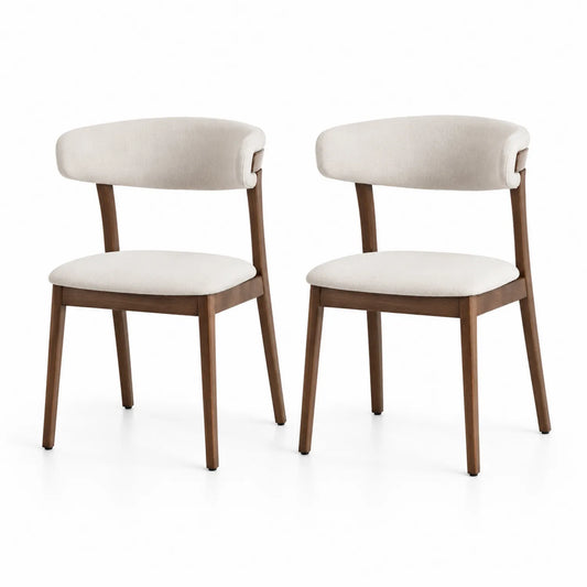 Conjunto de 2 sillas de comedor con patas de madera