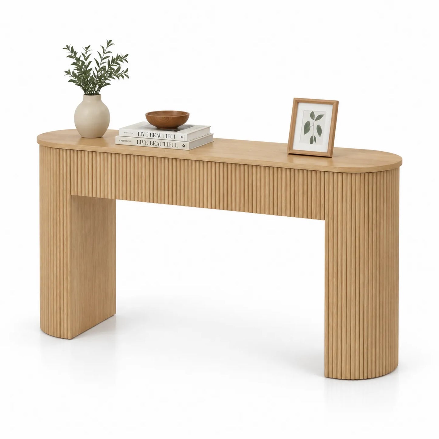 Mesa consola de madera de roble 120 cm